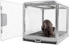New Sealed Diggs Revol Collapsible Dog Crate W  Wheels Medium Ash