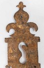 Antique 17th Century German American Wrought Iron Escutcheon Plate Lock
