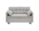 Modern Velvet Loveseat Futon Sofa Couch Pullout Bed small Love Seat Lounge Sofa