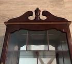 Vintage Victorian Wood   Glass Wall Display Case Curio Cabinet
