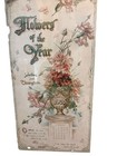 Antique Floral Calendar C  1900 Flowers Of The Year Poetry Alfred Lord Tennyson