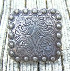 Slide Scarf Wild Rag Slide Western Cowboy Buckaroo Bandana Slides Concho Square