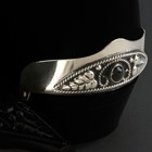 New  Western Cowboy Boot Heel Guards - Silver Black Onyx - Pair   Set