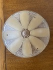 Vintage Art Deco White Frosted Glass Ceiling Light Shade Fixture Lamp Flower 10   