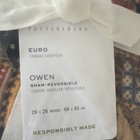 Pottery Barn Owen Reversible Quilted Euro Pillow Sham Multicolor New