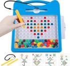 Magnetic Drawing Board For Kids  Toddler Magnet Doodle Board With Beads And 2   