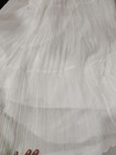 Korean Style Off White Tiered A Line Long Maxi Skirt Elastic Waist Size L New