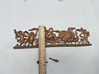 Vintage- Ornate Cast  Brass Applique Clock Part  12 1 4  Long  3 1 2  High 