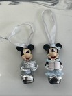 Disney Parks Mickey And Minnie Mouse Formal Wear Bell Set Christmas Ornament