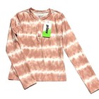 Prince Tennis Top Girls M 10-12 Pink Wave Tie Dye Quarter Zip Upf 30 Long Sleeve