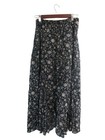 Index Floral Long Skirt Ribbon Waist Black Size M Used