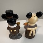 Disney Mickey   Minnie Mouse Pilgrim Thanksgiving Salt   Pepper Shakers