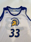 Game Worn Used Adidas San Jose State Spartans Sjsu Basketball Jersey 2xl 5  33