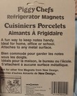 Vintage Set Of 6 Plastic Pink Pig Refrigerator Magnets New Googly Eyes