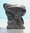 Vtg  Alaskan Inuit Eskimo Soapstone Carving Signed  01 -  josephie  Sculpture