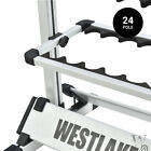 24 Rod Fishing Pole Holder Aluminum Alloy Stand Rack Storage Portable Tool Us