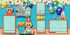 1st Birthday Baby Boy 2 Premade Scrapbook Pages Paper Printed Layout Cherry 0083