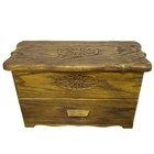 Vintage Lerner Of Ny Storage Chest Sewing Box Faux Wood Plastic Sunflower Design