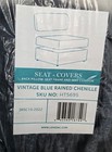 Lot Of 8 - New Lovesac Vintage Blue Rained Chenille Seat Cover Ht5695