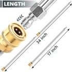 Pressure Washer Extension Wand  2 Pack 17 Inch 17 Inches  Silver  Yellow