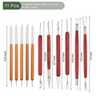 11 Pcs Silicone Clay Sculpting Tool Kit  Polymer Clay Tools Set  Rosewood Color