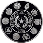 2002 Paraguay Large 1 Oz Silver Proof 1 Map sailing Ship-ibero-american