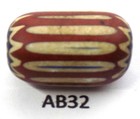 Nice Old Worn Antique Venetian Chevron Trade Bead African  Ab32  Bg 64