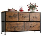  Dresser For Bedroom With 5 Drawers  Wide Chest Of Drawers  Fabric Dresser  