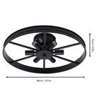 Round Ceiling Light Industrial Chandelier 18 1inch Iron Pendant Lamp Fixture