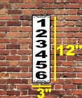 House Number Sign Aluminum 3  X 12  Custom Personalized Home Address Plaque Vert