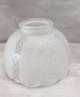 Vintage Art Deco Floral Design Satin Frosted Glass Lamp Light Shade