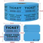 1000 Pairs Raffle Tickets Roll Double Stub Numbered 2000pcs For Drawing Carnival