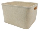Mainstass 16 5x14x11 Oatmeal Brown Felt Storage Basket Decorative