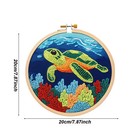 Punch Needle Kit Turtle Pattern Stitching Punch Embroidery Kit Tool Set