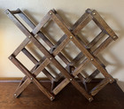 Expandable Wooden Wine Rack Holds 10 Bottles