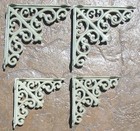Vtg 4 X Architectural Cast Iron Door Corbels Wall Corner Decor Or Shelf Brackets