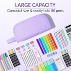 Sooez Wide Opening Pencil Pen Case  Large Capacity Zipper Pencil Pouch  Aestheti