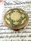 Vintage Gold Tone Coty New York Mirror Powder Compact Beautiful Art Deco Design