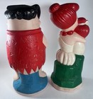 Vintage Empire Plastics Fred Wilma Flintstone 1977 Blow Mold Bank 11  Rare Htf