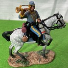 King   Country Civil War Retired Cw041  Confederate Cavalry Bugler  mounted 