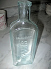 Antique Early Watkins Aqua Glass Bottle 1870 s Trial Mark No  5 8 1 2  Tall