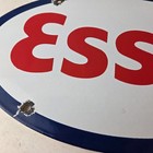 Vintage Esso Porcelain Gasoline Sign - Gas Motor Oil Service Pump Sign