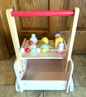 Wooden Baby Walker Ice Cream Cart Activity Play Center Toy W  Accessories Euc