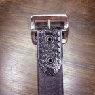 Js Leather Off Duty Belt Size 32  Black Basket Weave Chrome Buckle