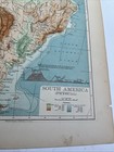 1902  Map South America Physical    Colombia Ecuador   120 Old Antique Print