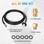 12ft Propane Torch Extension Hose G3 8-19 Left Hand Thread To Pol Adapter 350psi