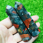 Natural African Blood Stone Obelisk Quartz Crystal Wand Tower Reiki Healing 1pc