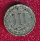1881 3 Cent Nickel   very Nice Circulated   Free Shipping  