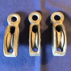 Vintage Set Of 3 Wilcox Crittenden Galvanized Fixed Eye 1 1 2  Pulleys   unused