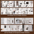 Washi Stickers Book For Journaling  Vintage Scrapbook Ephemera With 180pcs Film 